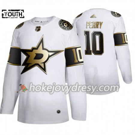 Dětské Hokejový Dres Dallas Stars Corey Perry 10 Adidas 2019-2020 Golden Edition Bílá Authentic